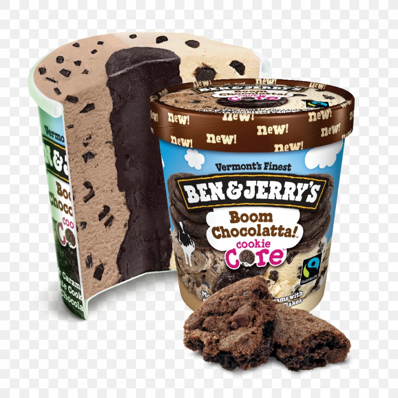 Ice Cream Cones Ben & Jerry's Chocolate Brownie Fortune Cookie, PNG, 1000x1000px, Ice Cream, Biscuits, Chocolate, Chocolate Brownie, Dairy Product Download Free