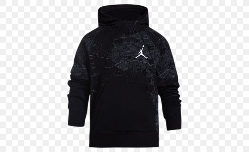 Hoodie T-shirt Air Jordan Jacket Clothing, PNG, 500x500px, Hoodie, Air Jordan, Black, Clothing, Coat Download Free