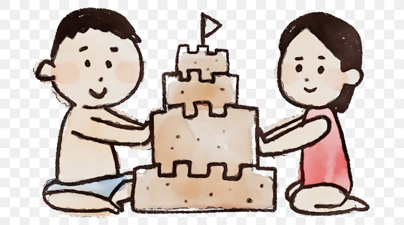 Cartoon Sharing Cake Cake Decorating, PNG, 700x456px, Watercolor, Cake, Cake Decorating, Cartoon, Paint Download Free