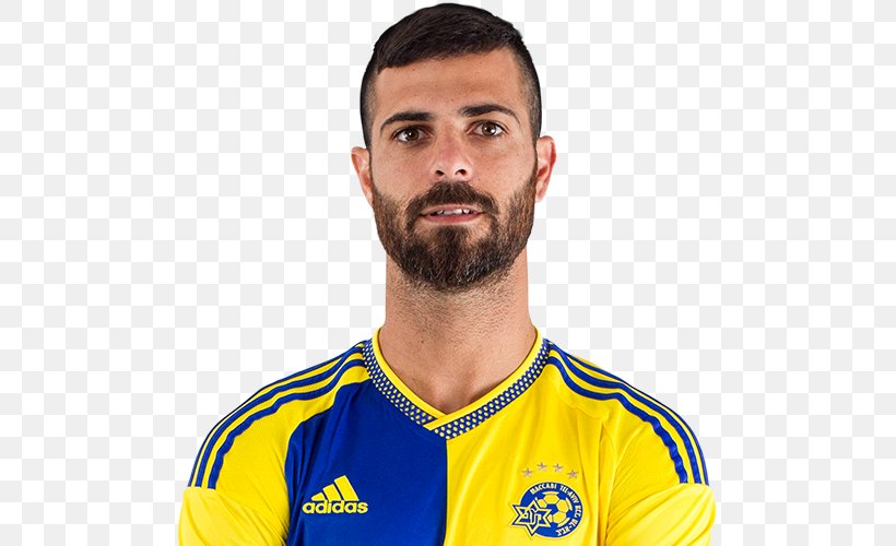 Omri Ben Harush Maccabi Tel Aviv F.C. Jersey Beard Barak Yitzhaki, PNG, 500x500px, Omri Ben Harush, Barak Yitzhaki, Beard, Dor Micha, Eran Zahavi Download Free