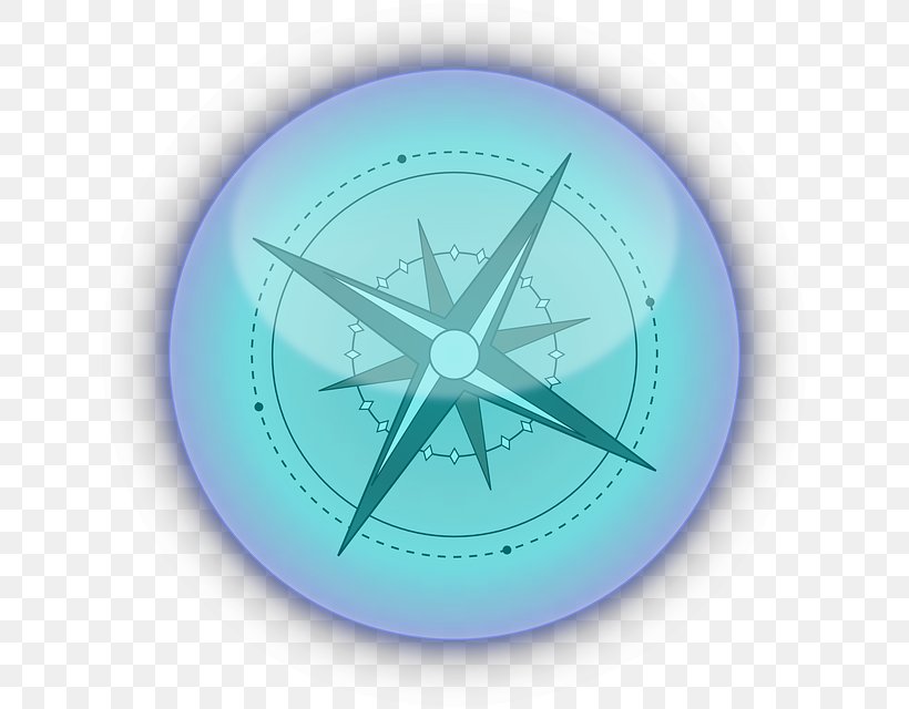 Compass Rose North Cardinal Direction Clip Art, PNG, 640x640px, Compass, Animation, Aqua, Blue, Cardinal Direction Download Free