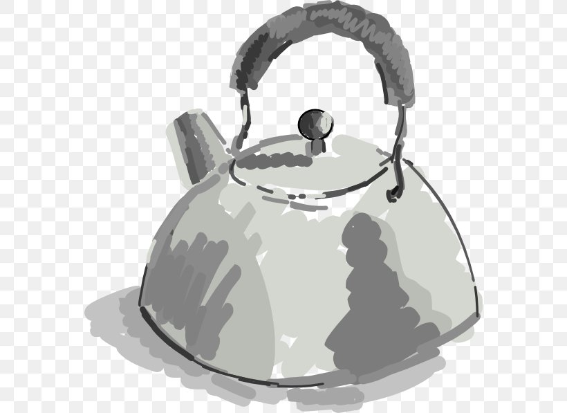 Teapot Whistling Kettle Clip Art, PNG, 576x597px, Tea, Boiling, Coffeemaker, Cooking Ranges, Cookware And Bakeware Download Free