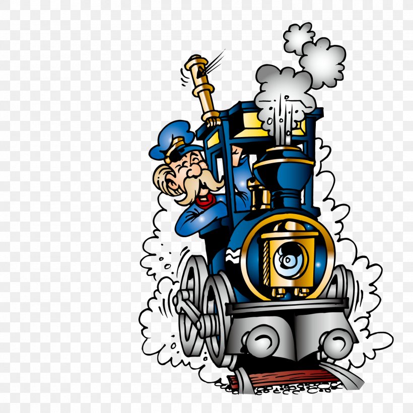 Train Railroad Engineer Steam Locomotive Clip Art, PNG, 1500x1501px, Train,  Art, Cartoon, Driving, Job Download Free