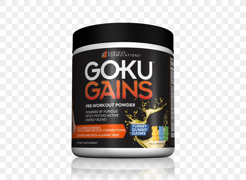 Goku Pre-workout Exercise Physical Fitness Bodybuilding Supplement, PNG, 480x600px, Goku, Amino Acid, Bodybuilding Supplement, Brand, Dragon Ball Z Download Free