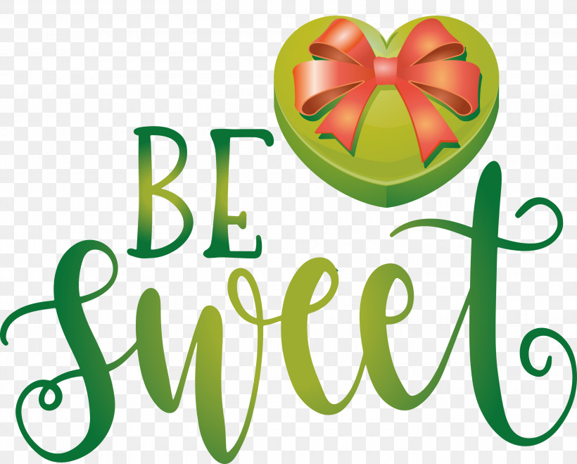 Be Sweet Love Quote Valentines Day, PNG, 3000x2411px, Be Sweet, Fruit, Green, Logo, Love Quote Download Free