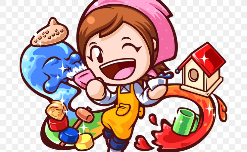 Gardening Mama 2: Forest Friends Kitchen Cuisine Clip Art, PNG, 825x510px, Watercolor, Cartoon, Flower, Frame, Heart Download Free