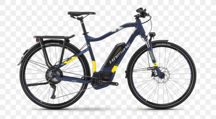 Haibike SDURO Trekking 6.0 (2018) Electric Bicycle Cynergy E-Bikes, PNG, 3000x1664px, Haibike, Automotive Exterior, Bicycle, Bicycle Accessory, Bicycle Drivetrain Part Download Free