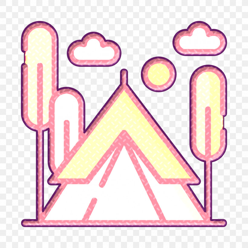 Wildlife Icon Tent Icon, PNG, 1244x1244px, Wildlife Icon, Line, Pink, Tent Icon Download Free