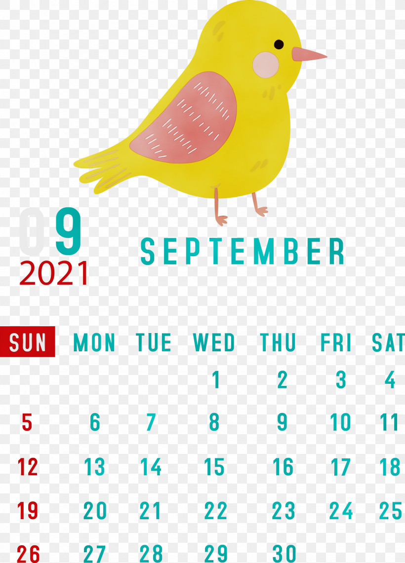 Birds Beak Yellow Meter Line, PNG, 2155x3000px, September 2021 Printable Calendar, Beak, Birds, Line, Mathematics Download Free