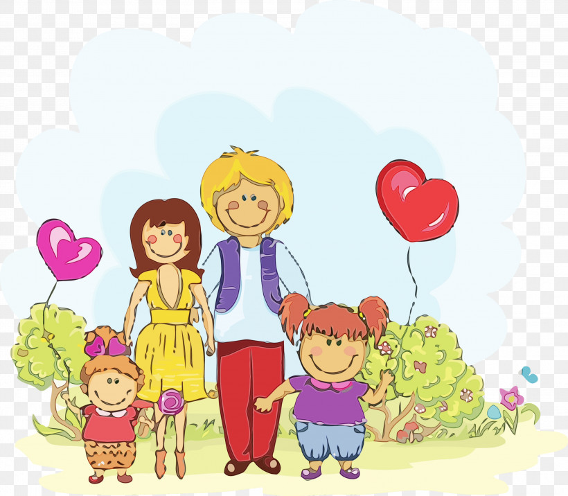Cartoon People Child Sharing Fun, PNG, 3000x2623px, Family Day, Cartoon, Child, Fun, Happy Download Free