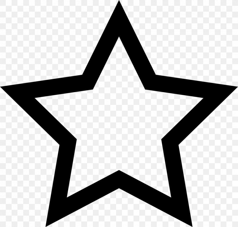 Five-pointed Star Symbol Clip Art, PNG, 980x932px, Star, Area, Black, Black And White, Fivepointed Star Download Free