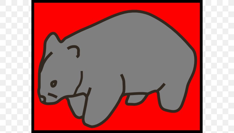 Wombat Clip Art, PNG, 600x466px, Wombat, Animation, Black, Blog, Carnivoran Download Free