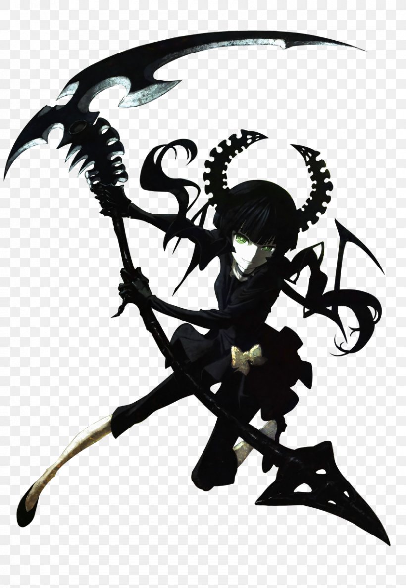 Black Rock Shooter Desktop Wallpaper Death Weapon, PNG, 850x1231px, Watercolor, Cartoon, Flower, Frame, Heart Download Free