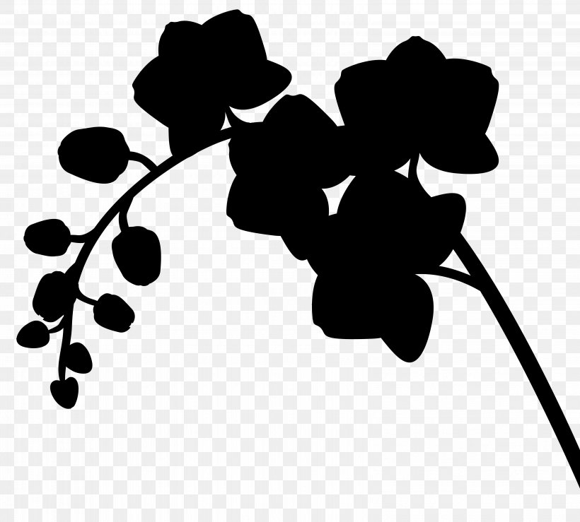 Clip Art Flower Line Silhouette Leaf, PNG, 6393x5768px, Flower, Black M, Blackandwhite, Botany, Branch Download Free
