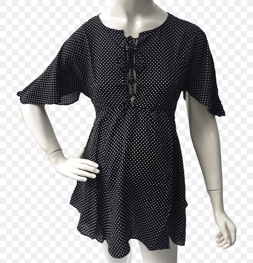 Polka Dot Sleeve Blouse Dress Neck, PNG, 756x852px, Polka Dot, Black, Black M, Blouse, Clothing Download Free