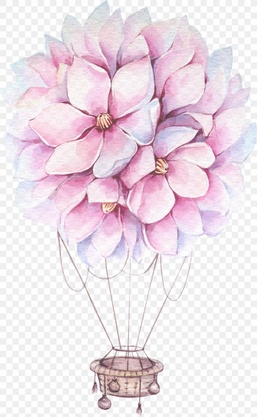 Hot Air Balloon, PNG, 985x1600px, Pink, Cut Flowers, Flower, Hot Air Balloon, Petal Download Free