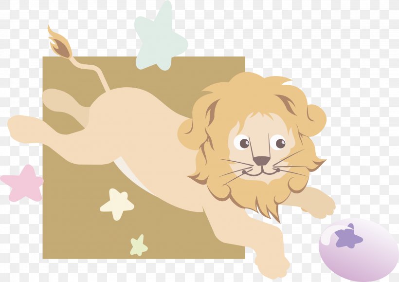 Lion Constellation Puppy Leo Zodiac, PNG, 3021x2136px, Watercolor, Cartoon, Flower, Frame, Heart Download Free