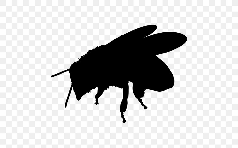 Bee Fly Insect Pollinator Vexel, PNG, 512x512px, Bee, Black, Black And White, Cartoon, Flower Download Free
