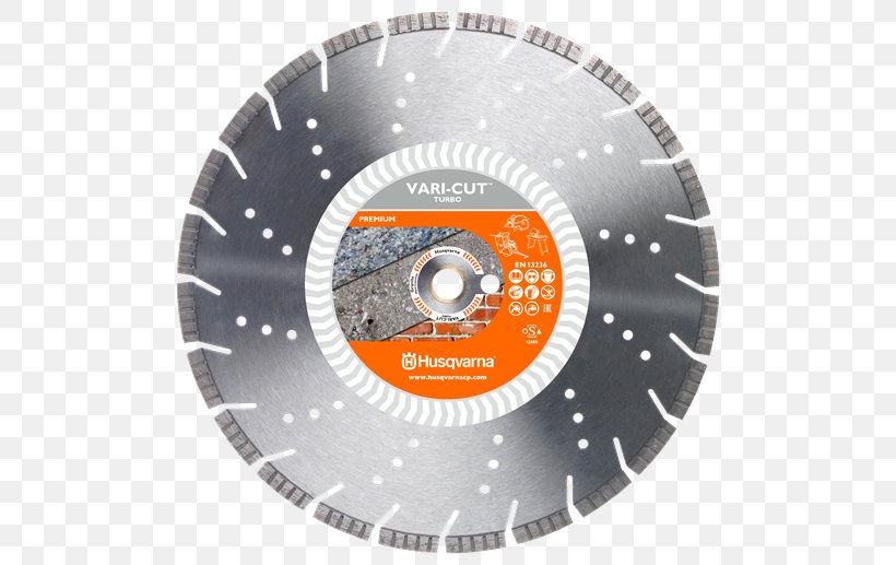Diamond Blade Husqvarna Group Cutting Concrete Saw, PNG, 520x517px, Diamond Blade, Brand, Chainsaw, Compact Disc, Concrete Download Free