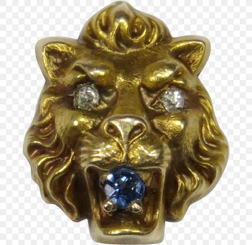 Lion's Head Tie Pin Gold Jewellery, PNG, 797x797px, Lion, Antique, Art Nouveau, Brass, Diamond Download Free