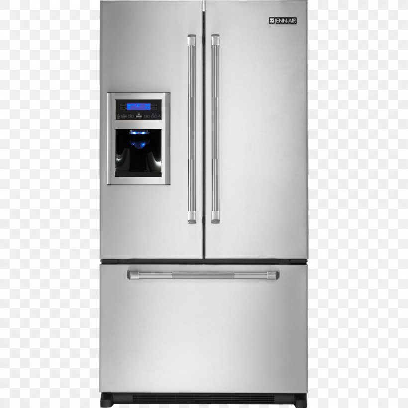 Refrigerator Jenn-Air Home Appliance Kitchen Freezers, PNG, 1000x1000px, Refrigerator, Cabinetry, Drawer, Freezers, Furniture Download Free