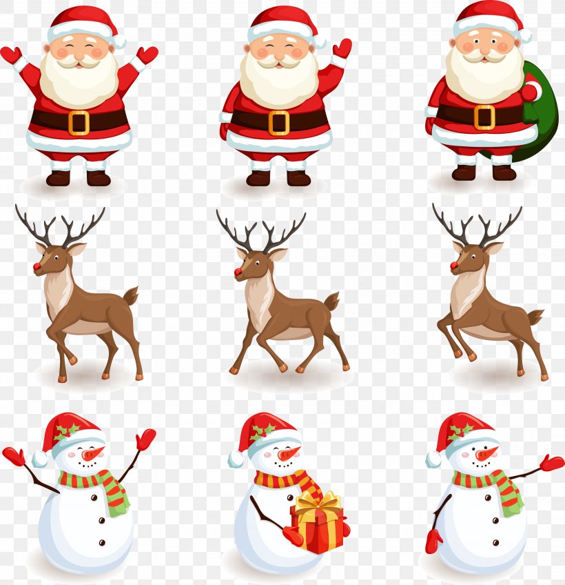 Santa Claus Reindeer Christmas, PNG, 2791x2888px, Santa Claus, Cartoon, Christmas, Christmas Decoration, Christmas Ornament Download Free