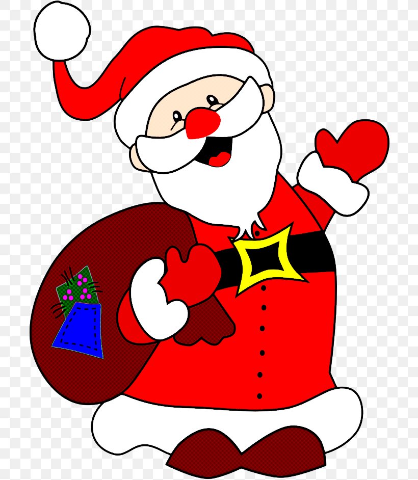 Santa Claus, PNG, 719x942px, Red, Cartoon, Christmas, Pleased, Santa Claus Download Free