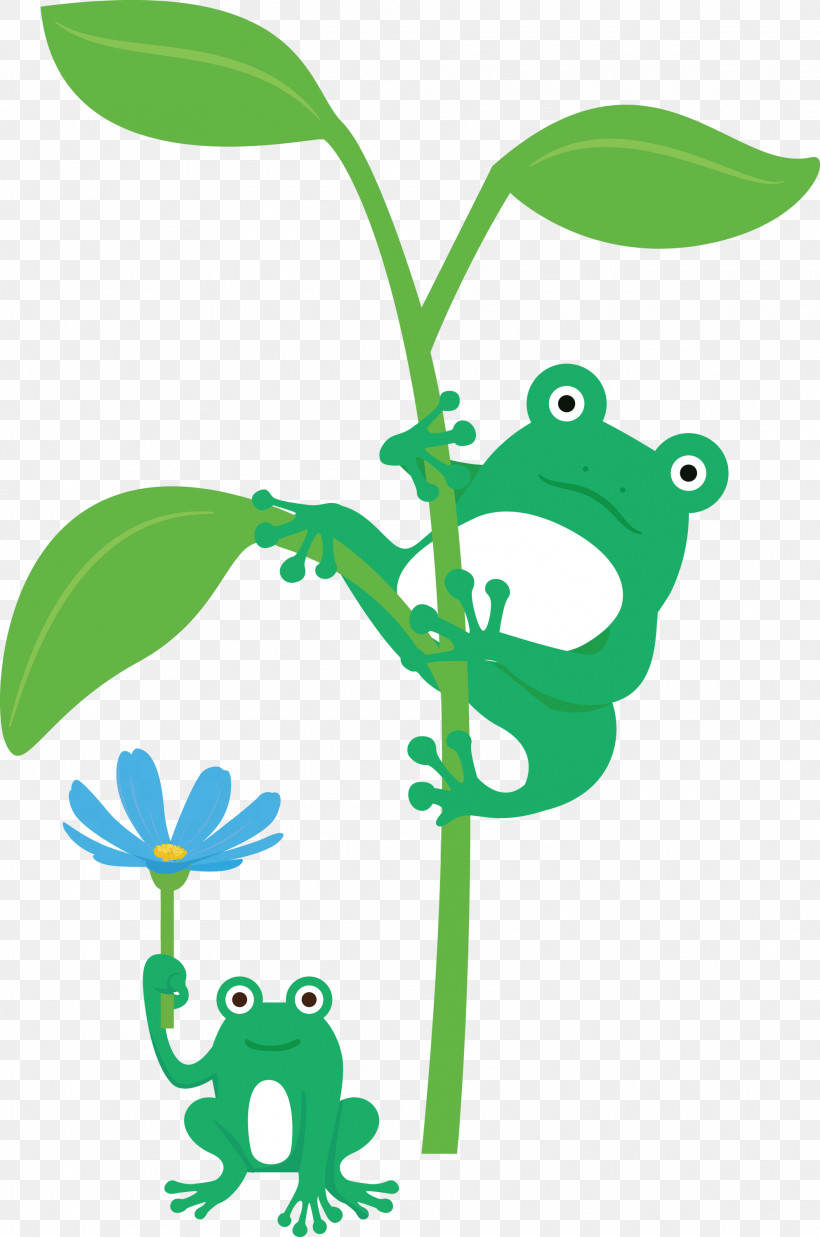 Frogs Leaf Tree Frog Plant Stem Animal Figurine, PNG, 1988x3000px, Frog, Animal Figurine, Cartoon, Frogs, Green Download Free
