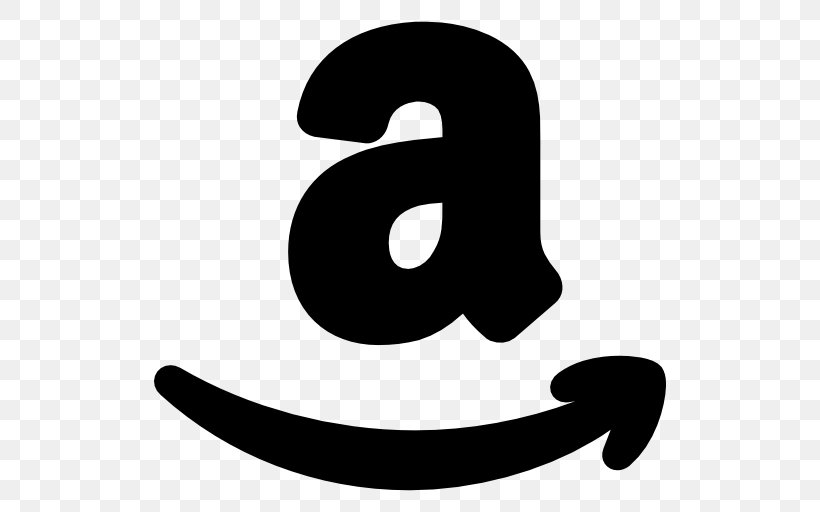 Amazon.com Logo, PNG, 512x512px, Amazoncom, Black And White, Brand, Logo, Monochrome Download Free
