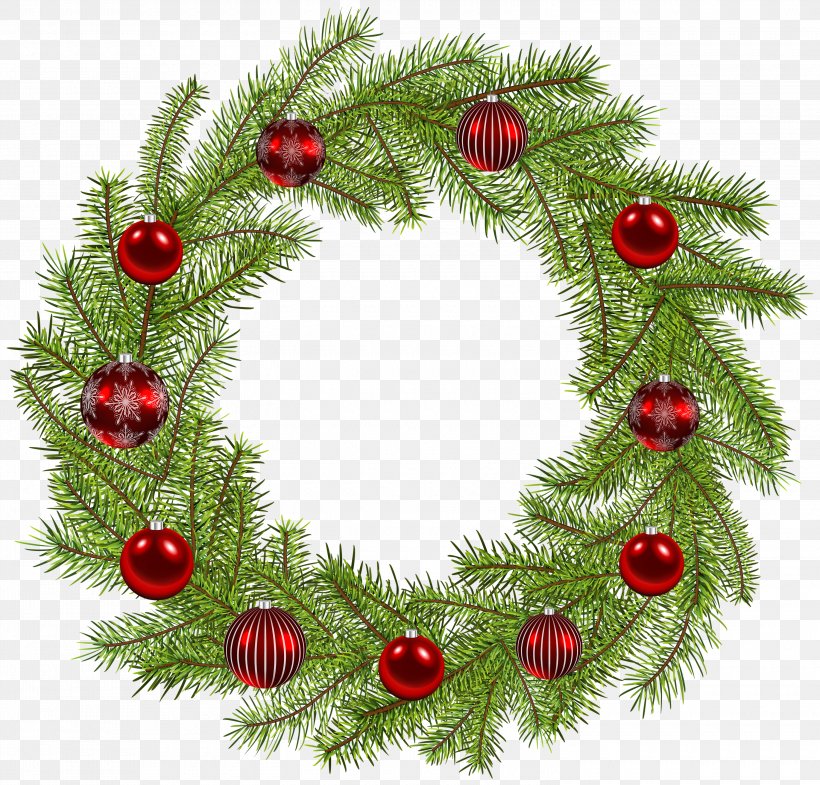 Christmas Ornament Wreath Christmas Decoration Clip Art, PNG, 3000x2875px, Christmas Ornament, Christmas, Christmas Decoration, Christmas Tree, Conifer Download Free