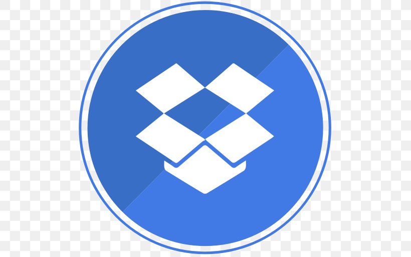 Dropbox File Hosting Service Cloud Storage OneDrive, PNG, 512x512px, Dropbox, Area, Ball, Blue, Brand Download Free