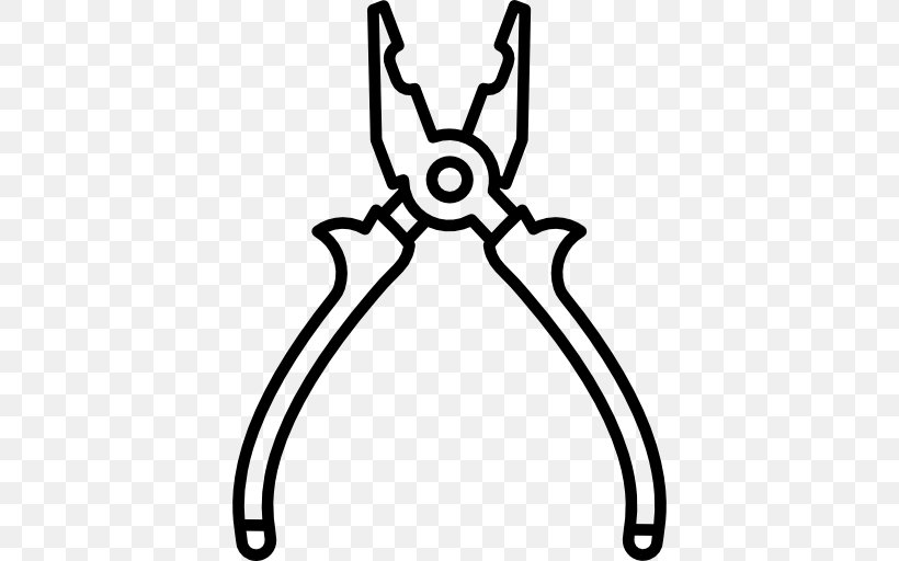 Pliers Pincers, PNG, 512x512px, Pliers, Black And White, Drawing, Line Art, Logo Download Free