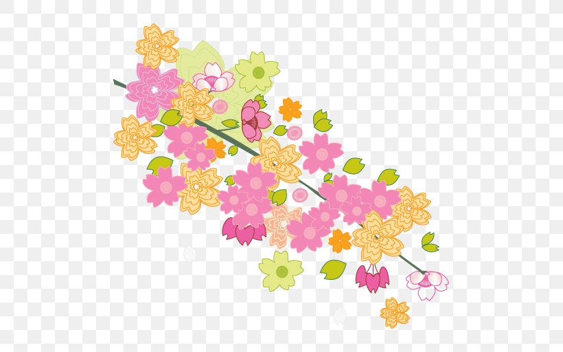 Vector Graphics Flower Image Design Euclidean Vector, PNG, 512x512px, Flower, Art, Branch, Drawing, Flora Download Free