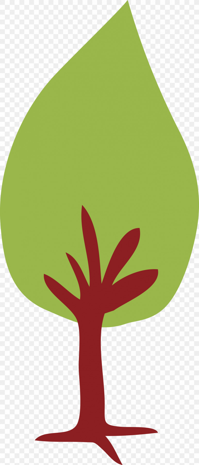 Green Leaf Tree Plant Plant Stem, PNG, 1289x3000px, Cartoon Tree, Abstract Tree, Green, Leaf, Plant Download Free