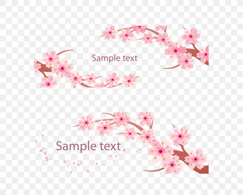 Cherry Blossom Banner, PNG, 2729x2196px, Cherry Blossom, Banner, Blossom, Branch, Cherry Download Free