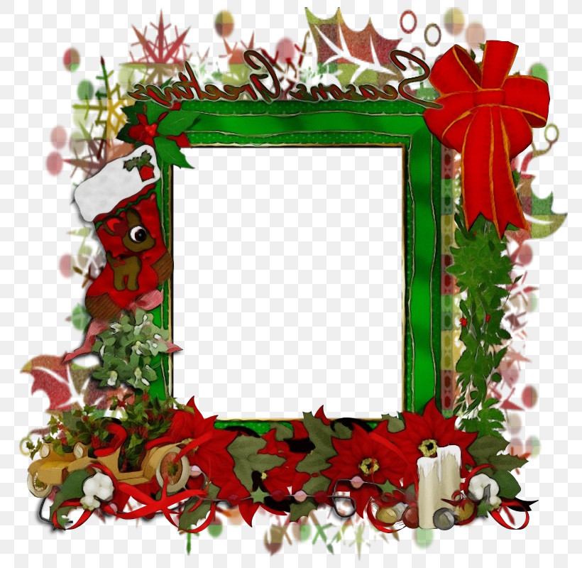 Picture Frame, PNG, 800x800px, Watercolor, Christmas Decoration, Christmas Eve, Holly, Interior Design Download Free
