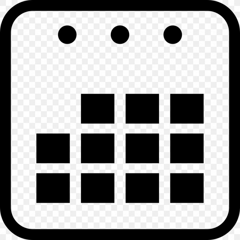 Calendar Date Clip Art, PNG, 980x980px, Calendar, Area, Black, Black And White, Calendar Date Download Free