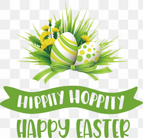 Hippity Hoppity Happy Easter PNG