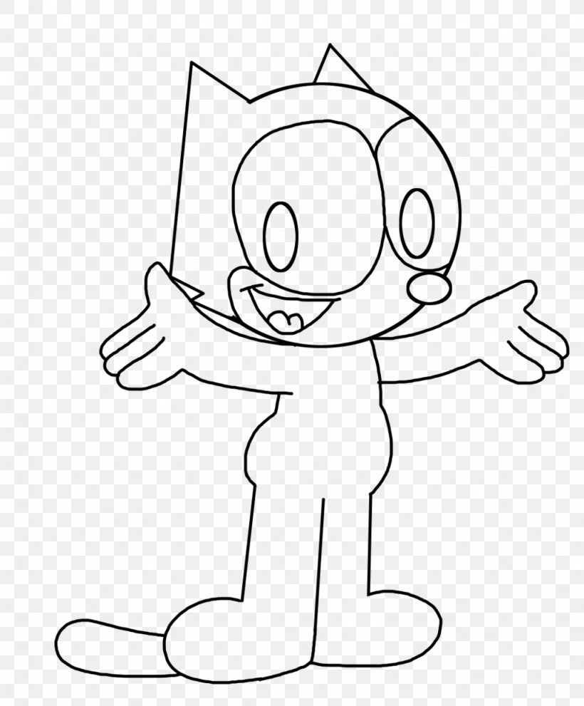 Felix The Cat Line Art Drawing, PNG, 1024x1238px, Watercolor, Cartoon, Flower, Frame, Heart Download Free