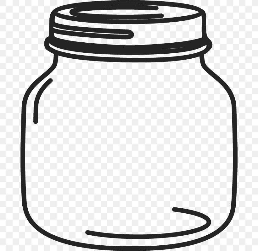 Mason Jar Glass Paint Clip Art, PNG, 690x800px, Mason Jar, Ball Corporation, Biscuit Jars, Black And White, Coloring Book Download Free