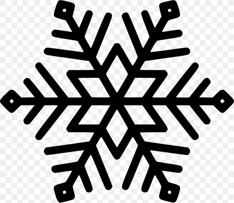 Vector Graphics Snowflake Clip Art Illustration, PNG, 980x850px, Snowflake, Area, Black And White, Drawing, Logo Download Free