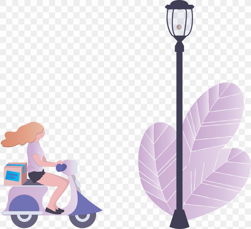 Street Light Motorcycle Delivery, PNG, 3000x2736px, Street Light, Delivery, Girl, Motorcycle, Vehicle Download Free