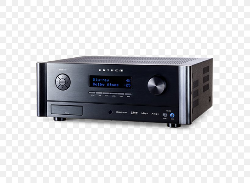 AV Receiver Radio Receiver Anthem MRX 520 Home Theater Systems Dolby Atmos, PNG, 600x600px, Av Receiver, Amplifier, Audio, Audio Equipment, Audio Receiver Download Free