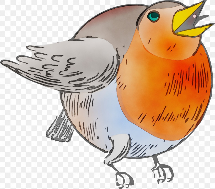 Cartoon Bird European Robin Beak Animal Figure, PNG, 1280x1130px, Watercolor, Animal Figure, Beak, Bird, Cartoon Download Free