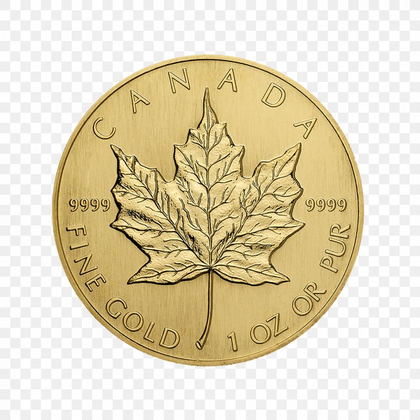 Canada Gold Coin Canadian Gold Maple Leaf, PNG, 1200x1200px, Canada, Bullion Coin, Canadian Gold Maple Leaf, Canadian Maple Leaf, Coin Download Free