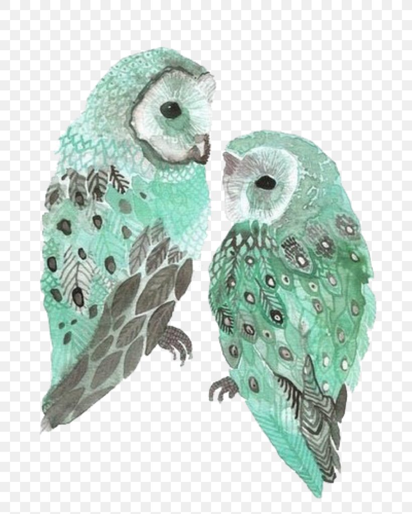 Owl Bird Blue Green Image, PNG, 768x1024px, Owl, Animal, Art, Barn Owl, Beak Download Free