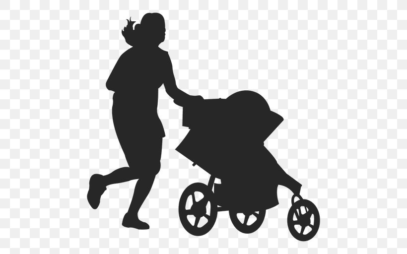 Baby Transport Diaper Infant Silhouette, PNG, 512x512px, Baby Transport, Baby Bottles, Baby Carriage, Black, Black And White Download Free