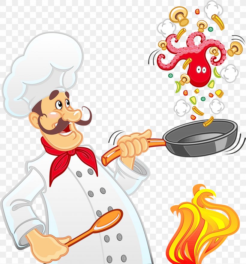 Clip Art Cartoon Cook Pleased, PNG, 2790x3000px, Watercolor, Cartoon, Cook, Paint, Pleased Download Free