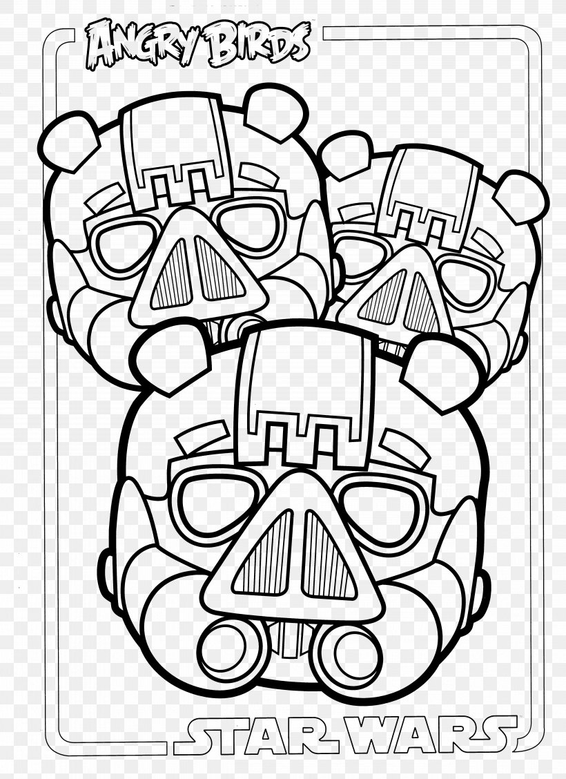 Angry Birds Star Wars Coloring Book Line Art Drawing, PNG, 5096x7016px, Angry Birds Star Wars, All Terrain Armored Transport, Angry Birds, Area, Art Download Free