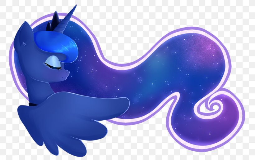 Pony Princess Luna Blue Horse Winged Unicorn, PNG, 1024x645px, Pony, Blue, Cobalt Blue, Deviantart, Drawing Download Free